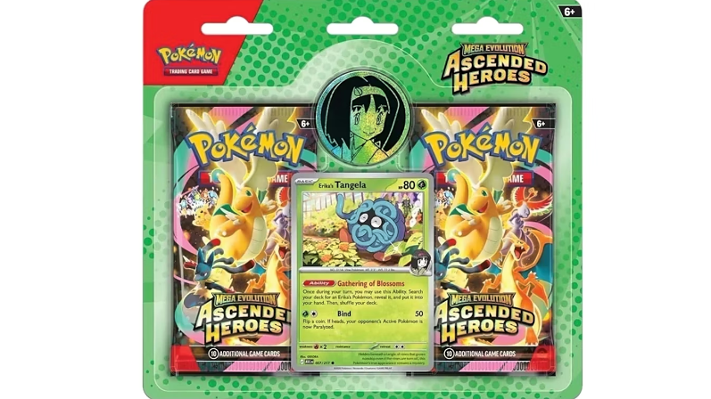 Pokemon Ascended Heroes 2 Pack Collection (Erika's Tangela)