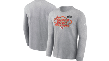 Kansas City Chiefs Nike Super Bowl LVIII Champions Locker Room Trophy Collection Long Sleeve T-Shirt - Heather Gray
