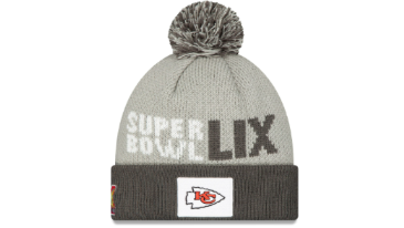 Kansas City Chiefs New Era Super Bowl LIX Opening Night Knit Hat with Pom - Gray