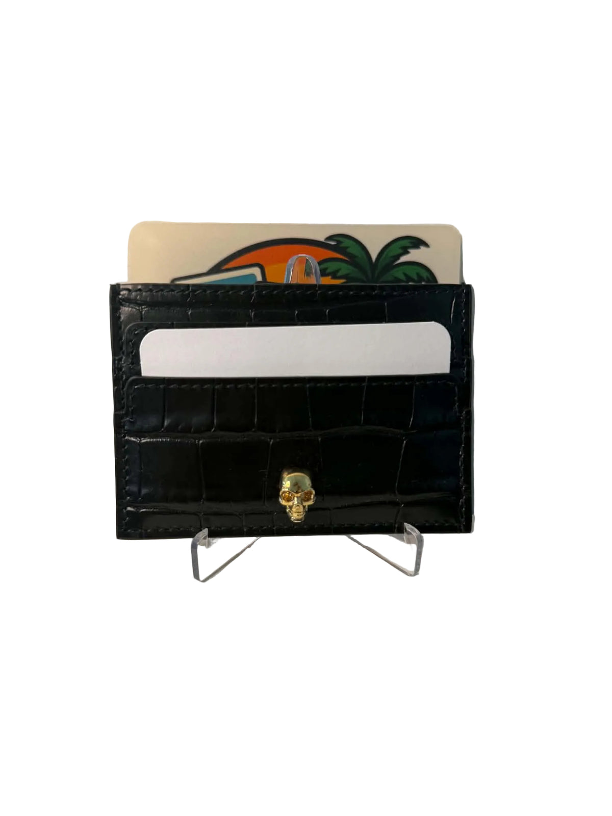 Alexander Mcqueen Embossed Skull Cardholder
