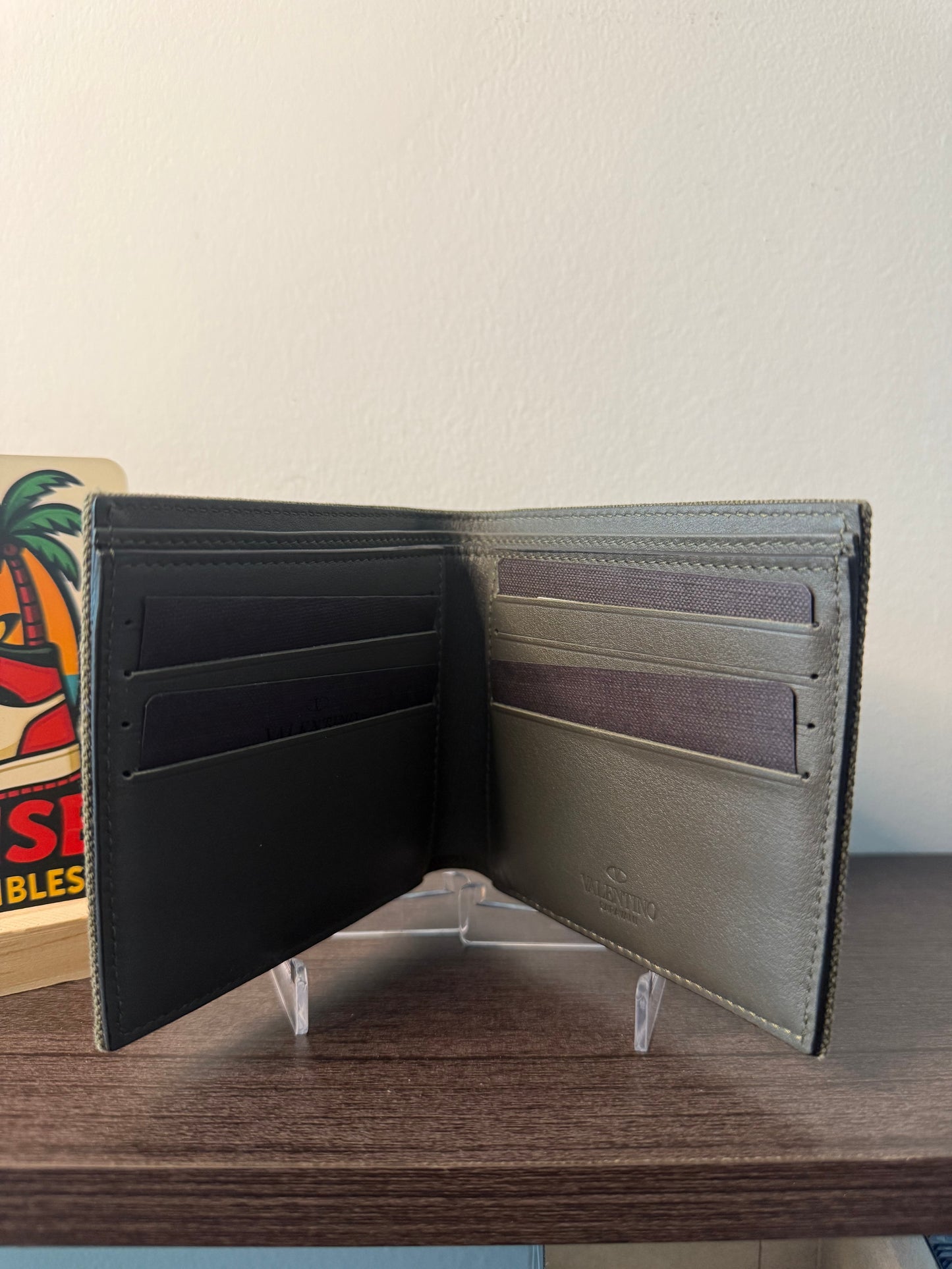 Valentino Canvas Bifold Wallet