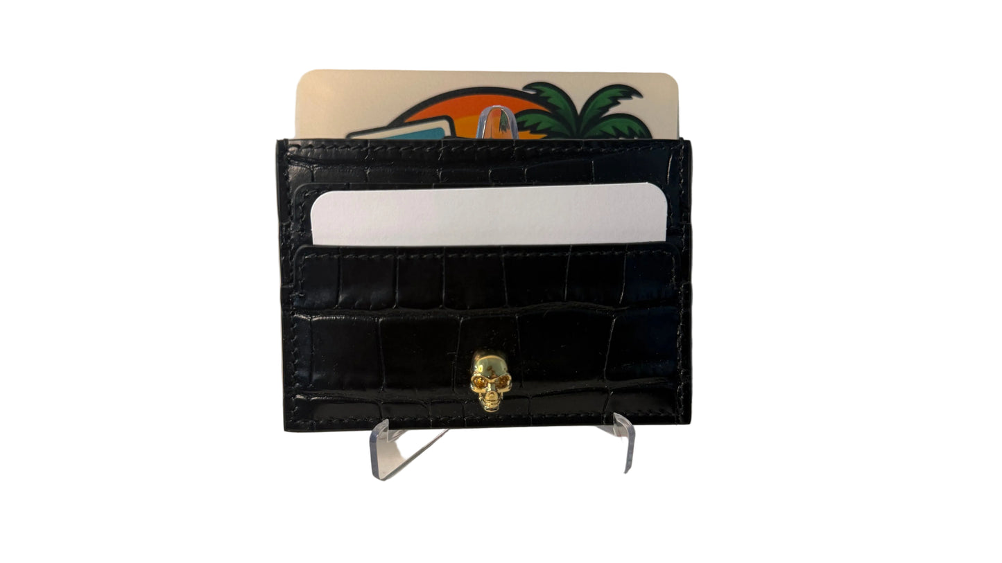 Alexander McQueen Embossed Skull Cardholder