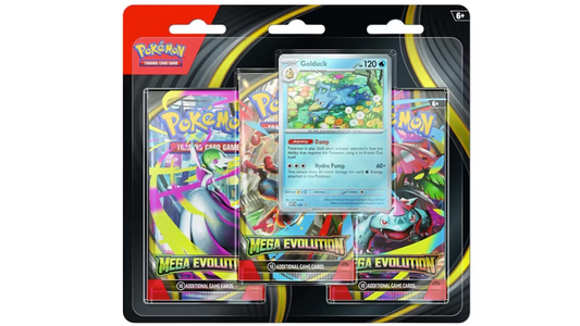 Pokemon Mega Evolution 3 Pack Blister (Golduck Promo)