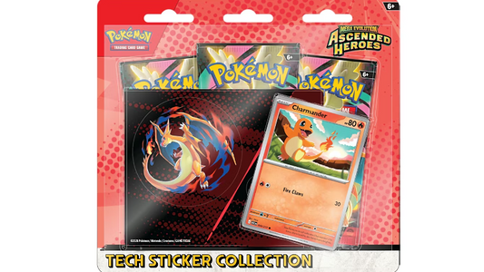 Pokemon Ascended Heroes 3 Pack Sticker Collection (Charmeleon Promo)