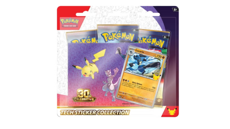 Pokemon 30th Celebration Tech Sticker Collection Lucario