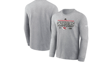 Kansas City Chiefs Nike 2024 AFC Champions Locker Room Trophy Collection Long Sleeve T-Shirt - Heather Gray