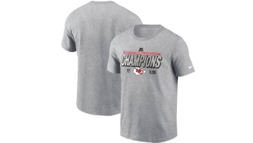 Kansas City Chiefs Nike 2024 AFC Champions Locker Room Trophy Collection T-Shirt - Heather Gray