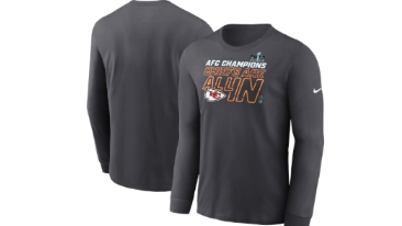 Kansas City Chiefs Nike 2023 AFC Champions Locker Room Trophy Collection Long Sleeve T-Shirt - Anthracite